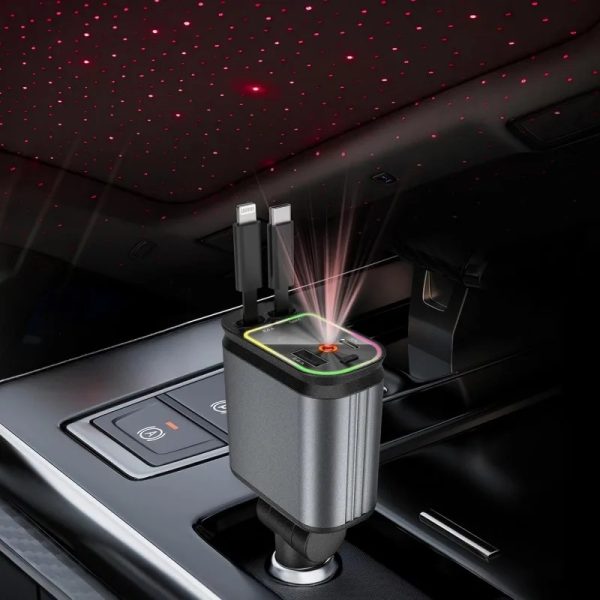 4-in-1 Car Power Hub (USB-C & iOS Type-C)